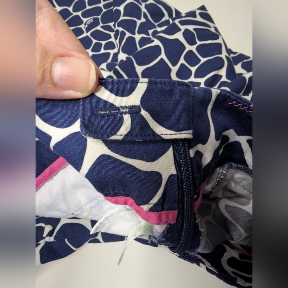 SEE DETAILS - Lilly Pulitzer Womens Size 8 Kristen Capri Cropped Navy Pants - Picture 8 of 15